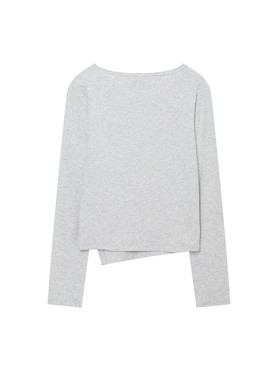 W Side Button Script Ls T-Shirt