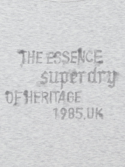 W Side Button Script Ls T-Shirt