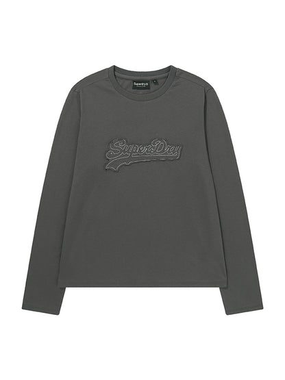W Logo Applique Ls T-Shirt