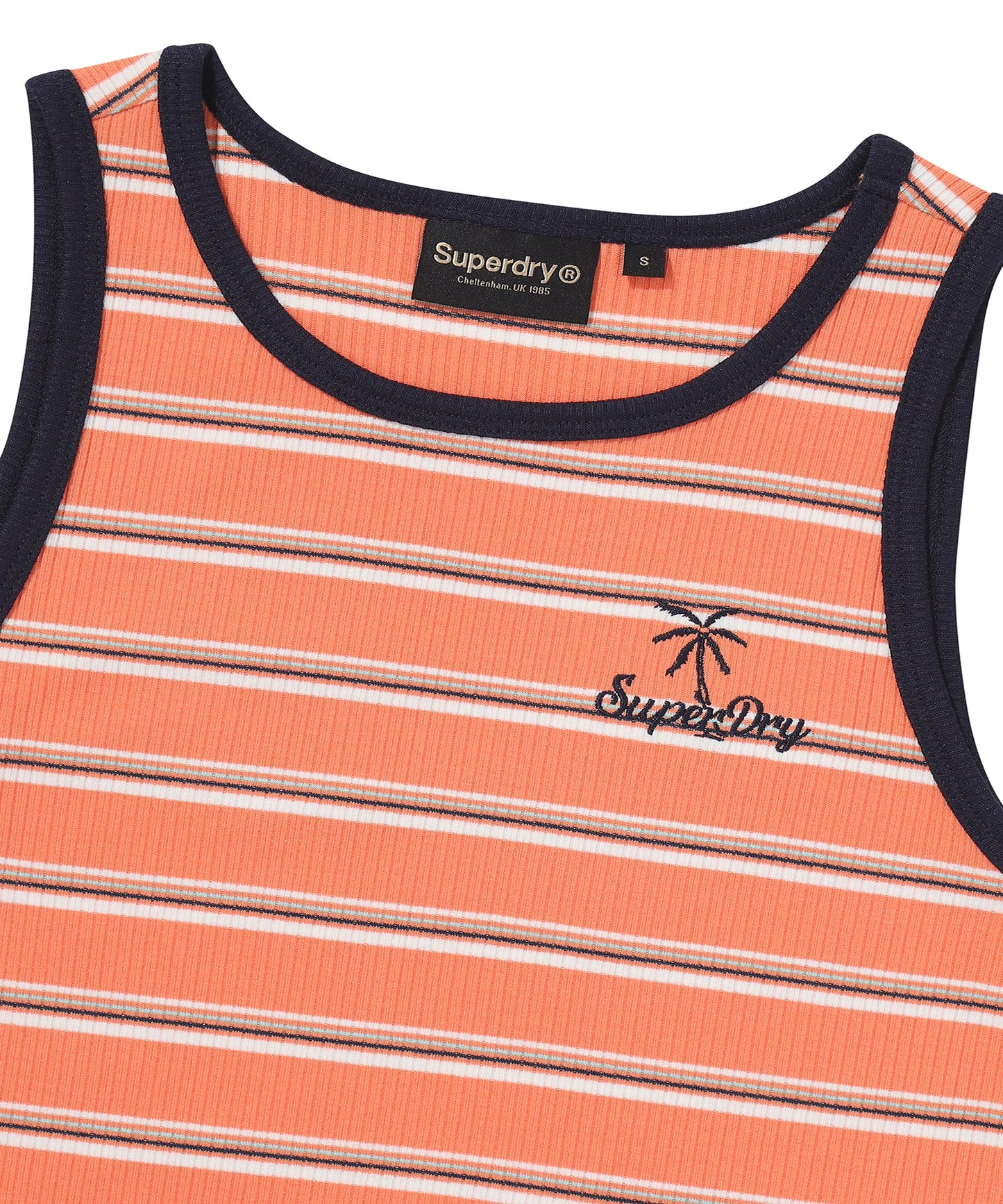 W Summer Graphic Stripe Dress - Orange