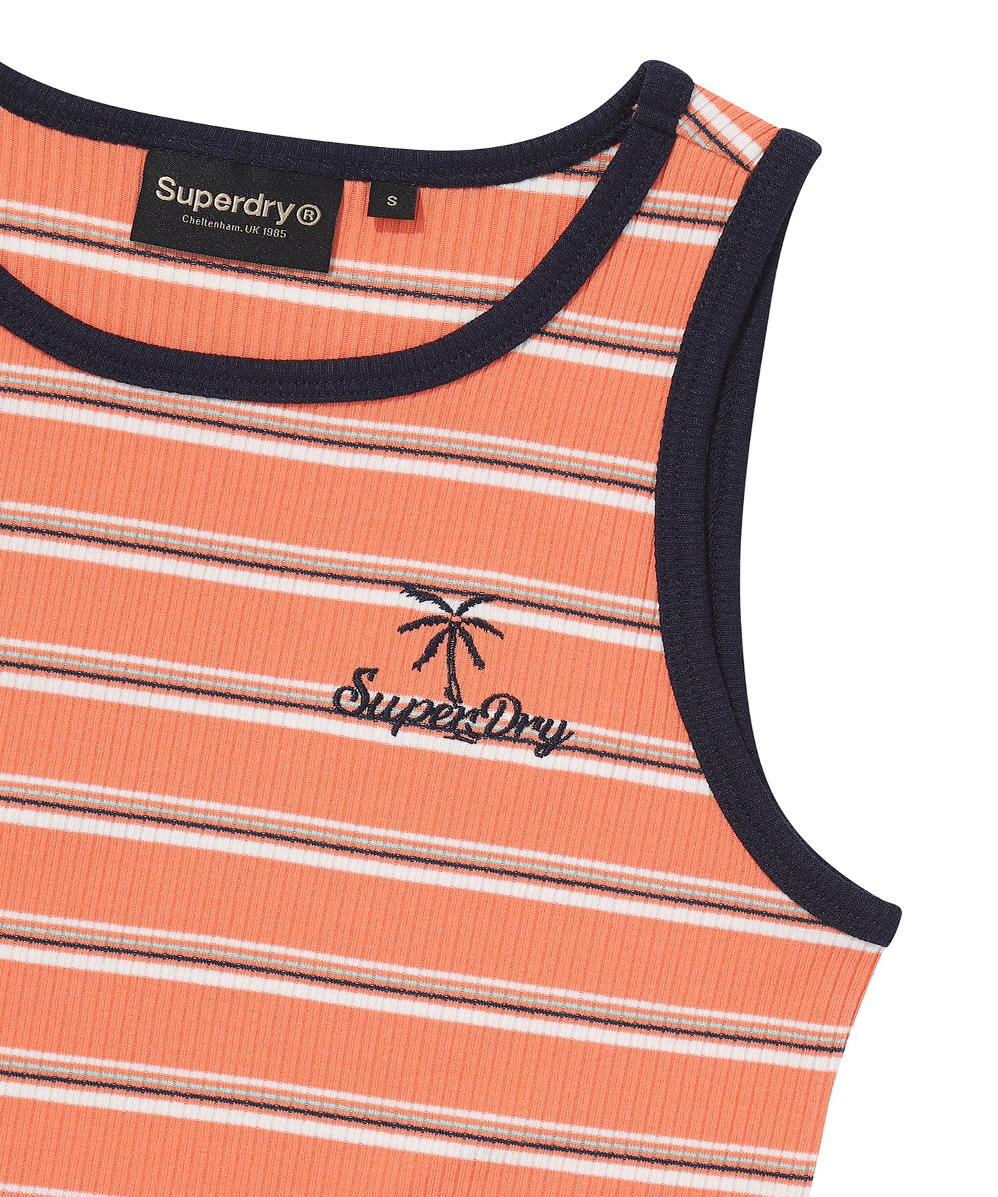 W Summer Graphic Stripe Dress - Orange