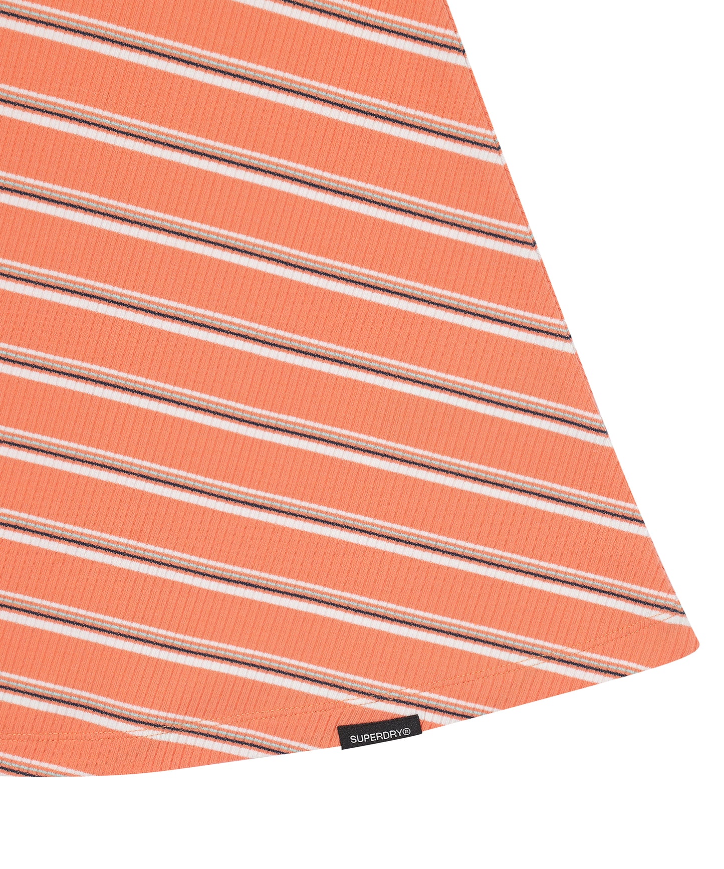 W Summer Graphic Stripe Dress - Orange
