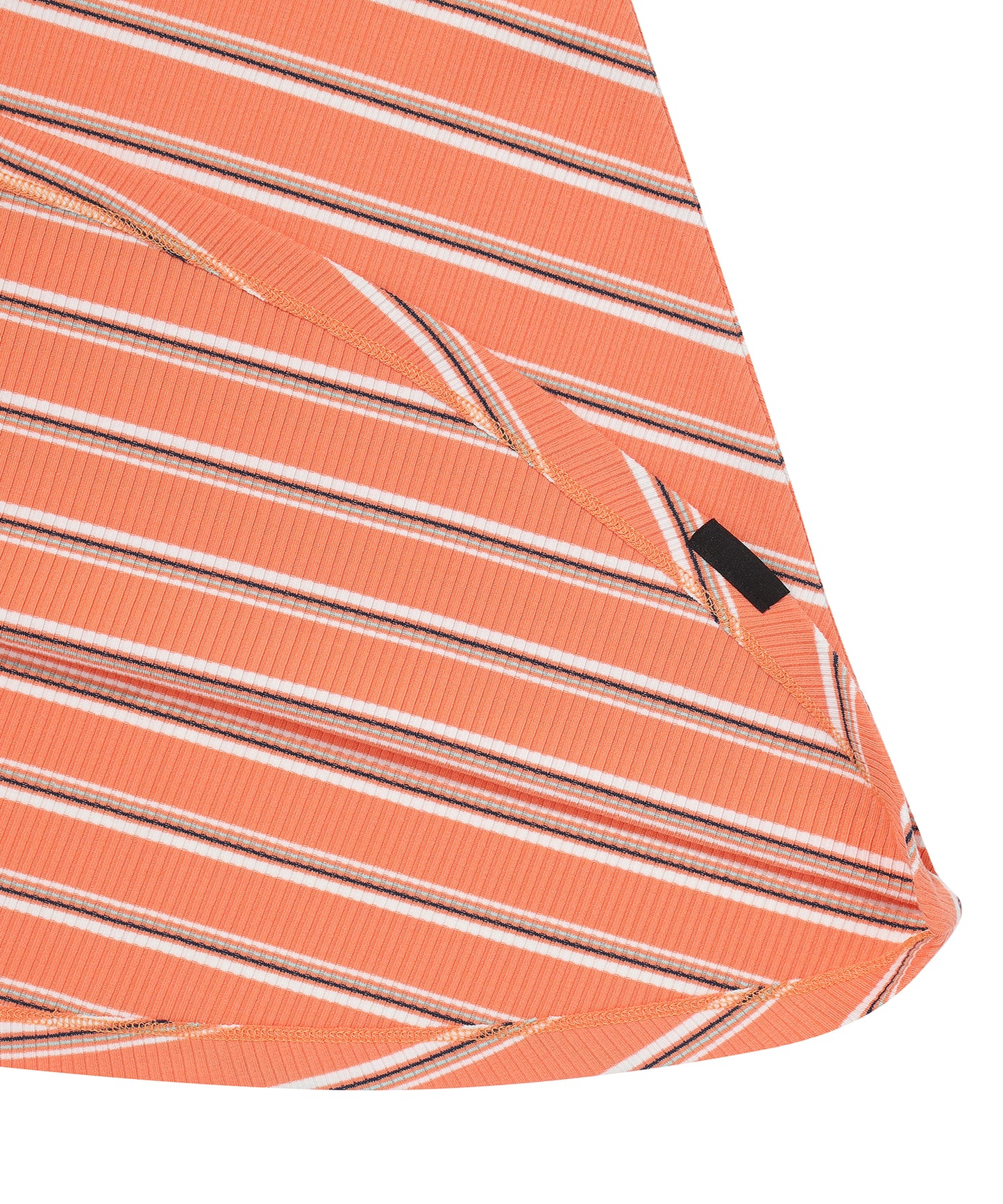 W Summer Graphic Stripe Dress - Orange