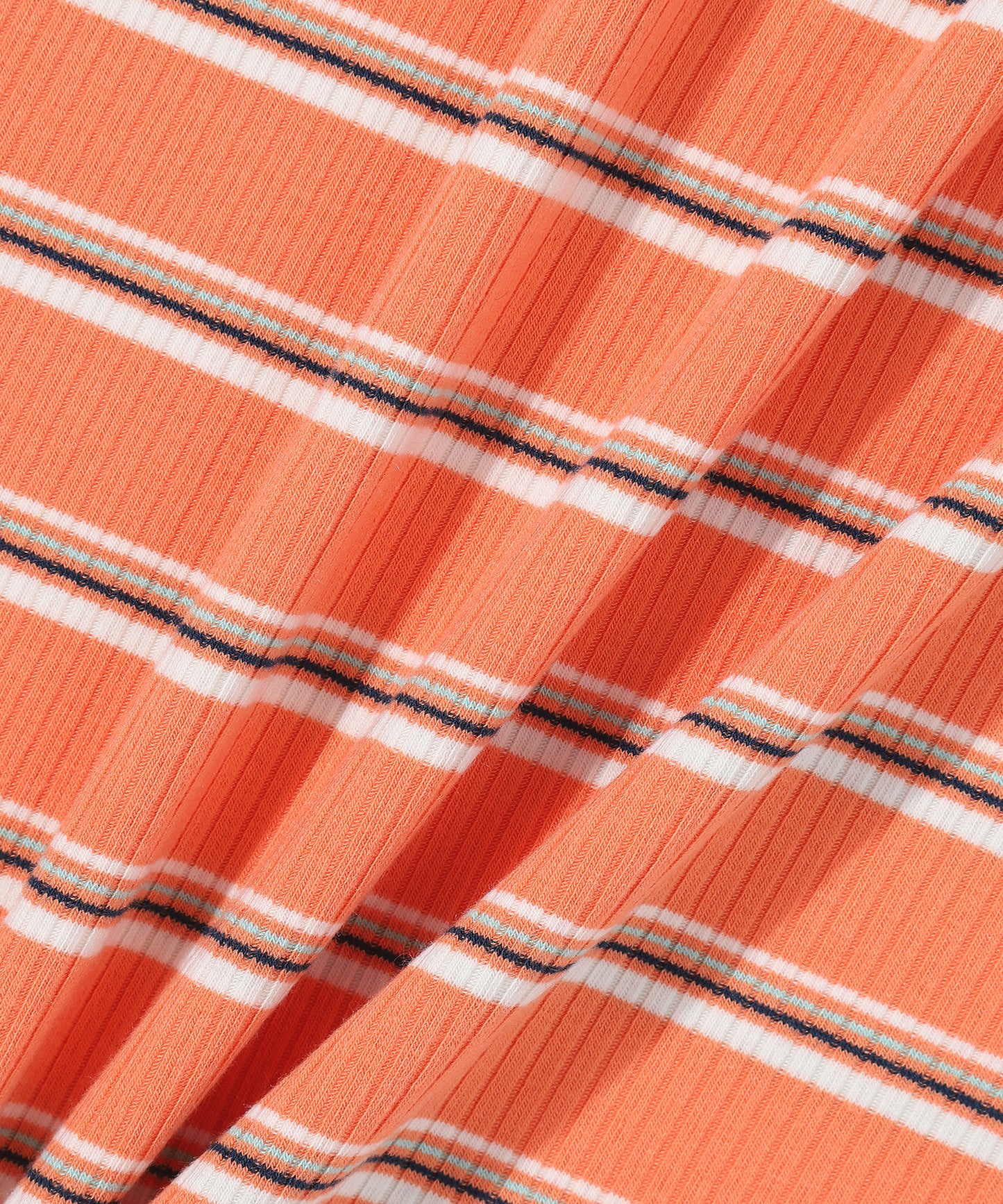 W Summer Graphic Stripe Dress - Orange