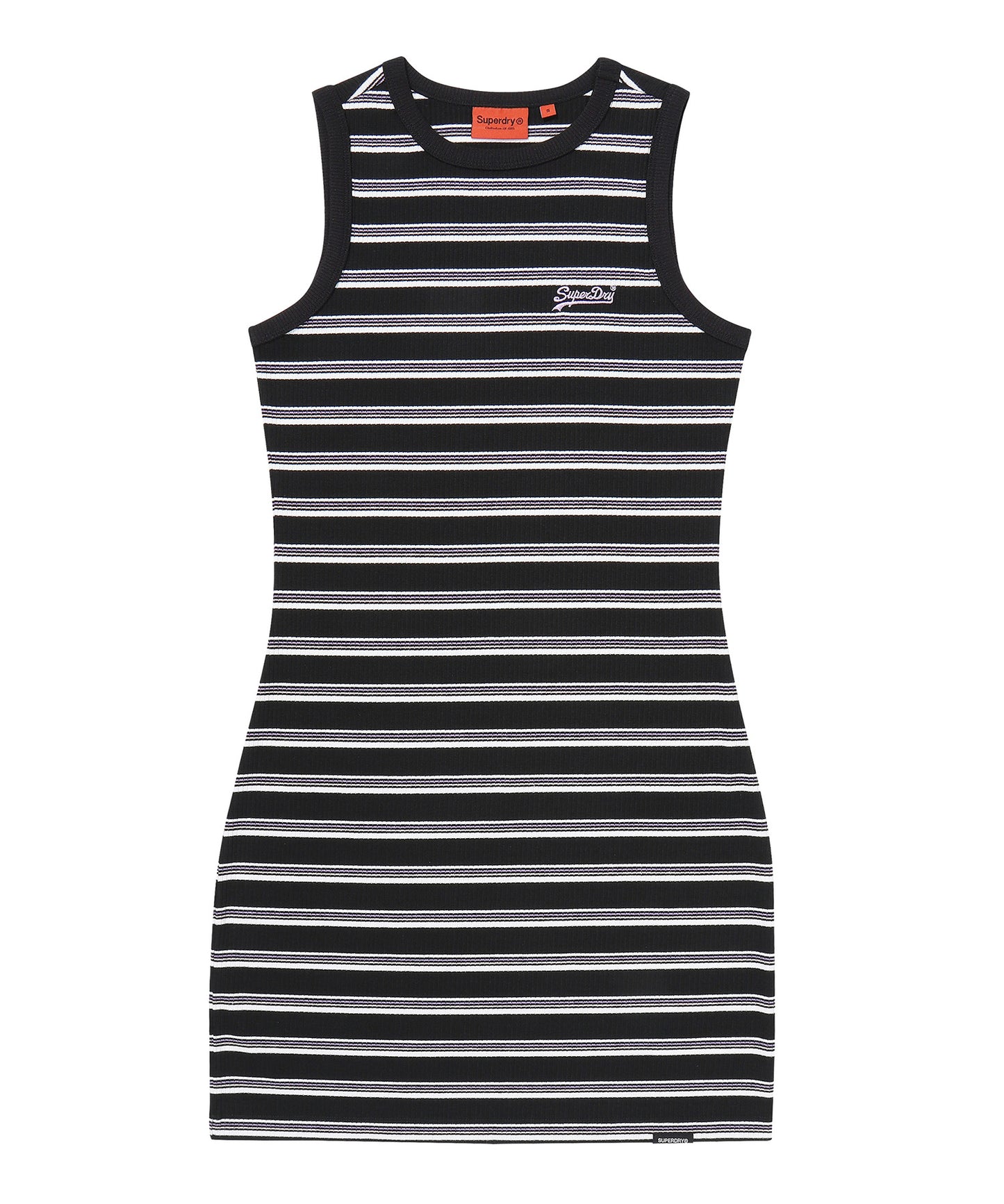 W Essential Stripe Dress - Black