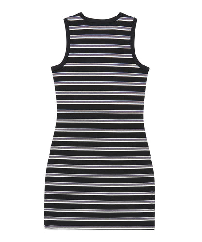 W Essential Stripe Dress - Black