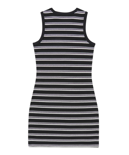 W Essential Stripe Dress - Black
