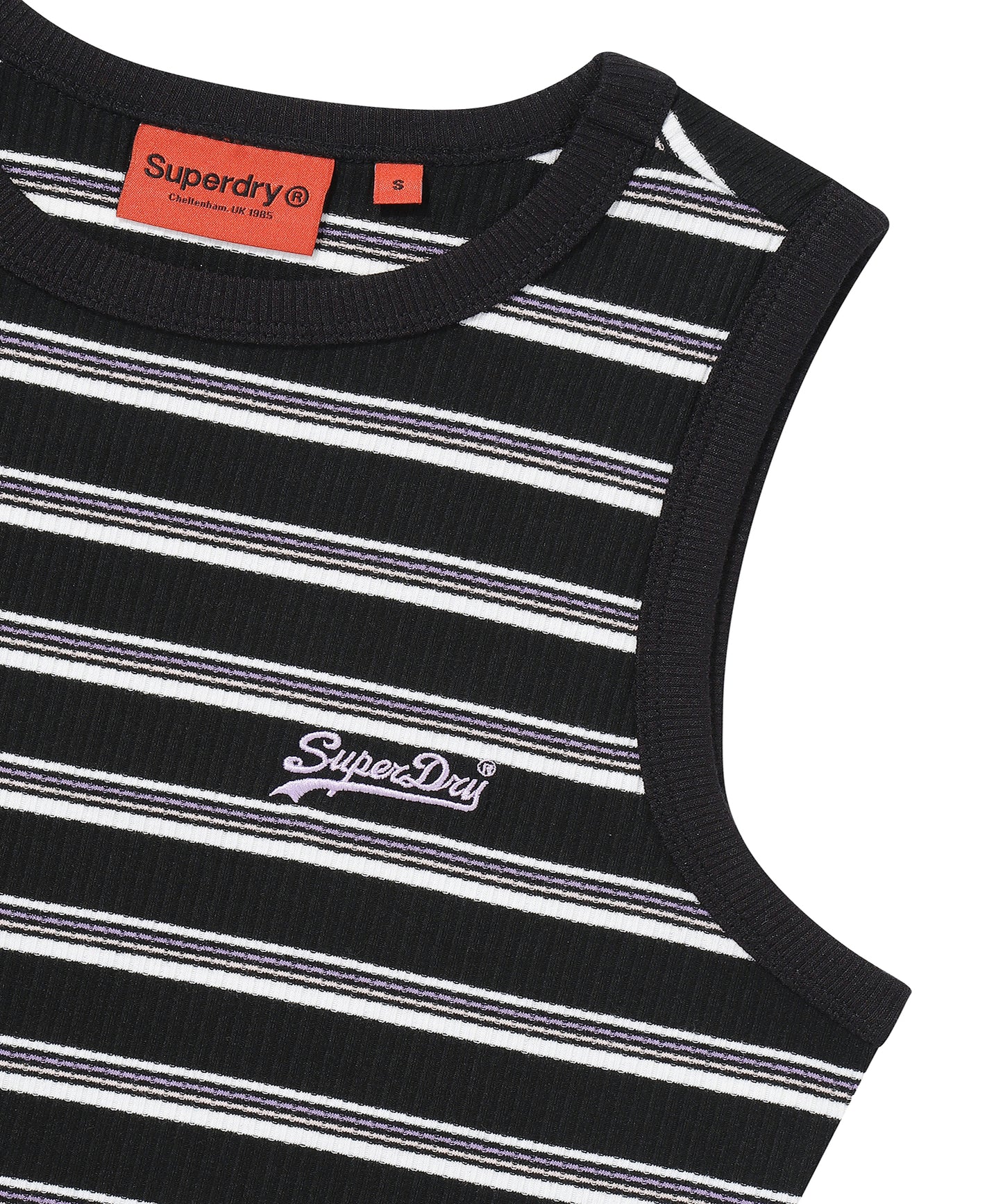 W Essential Stripe Dress - Black