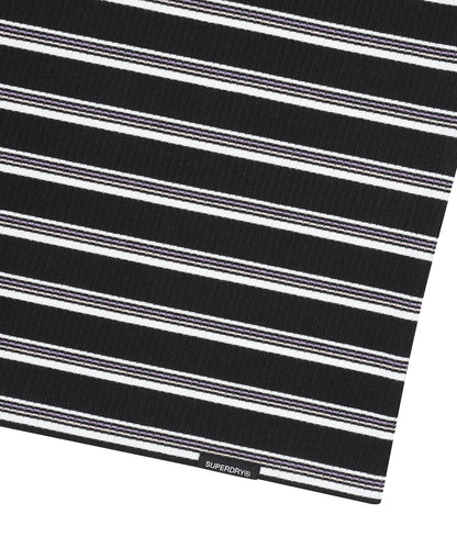 W Essential Stripe Dress - Black
