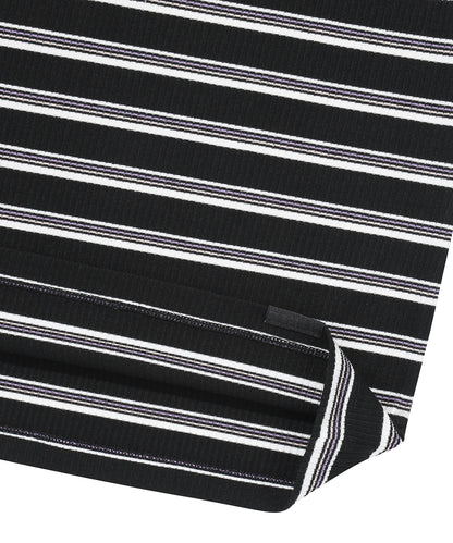 W Essential Stripe Dress - Black