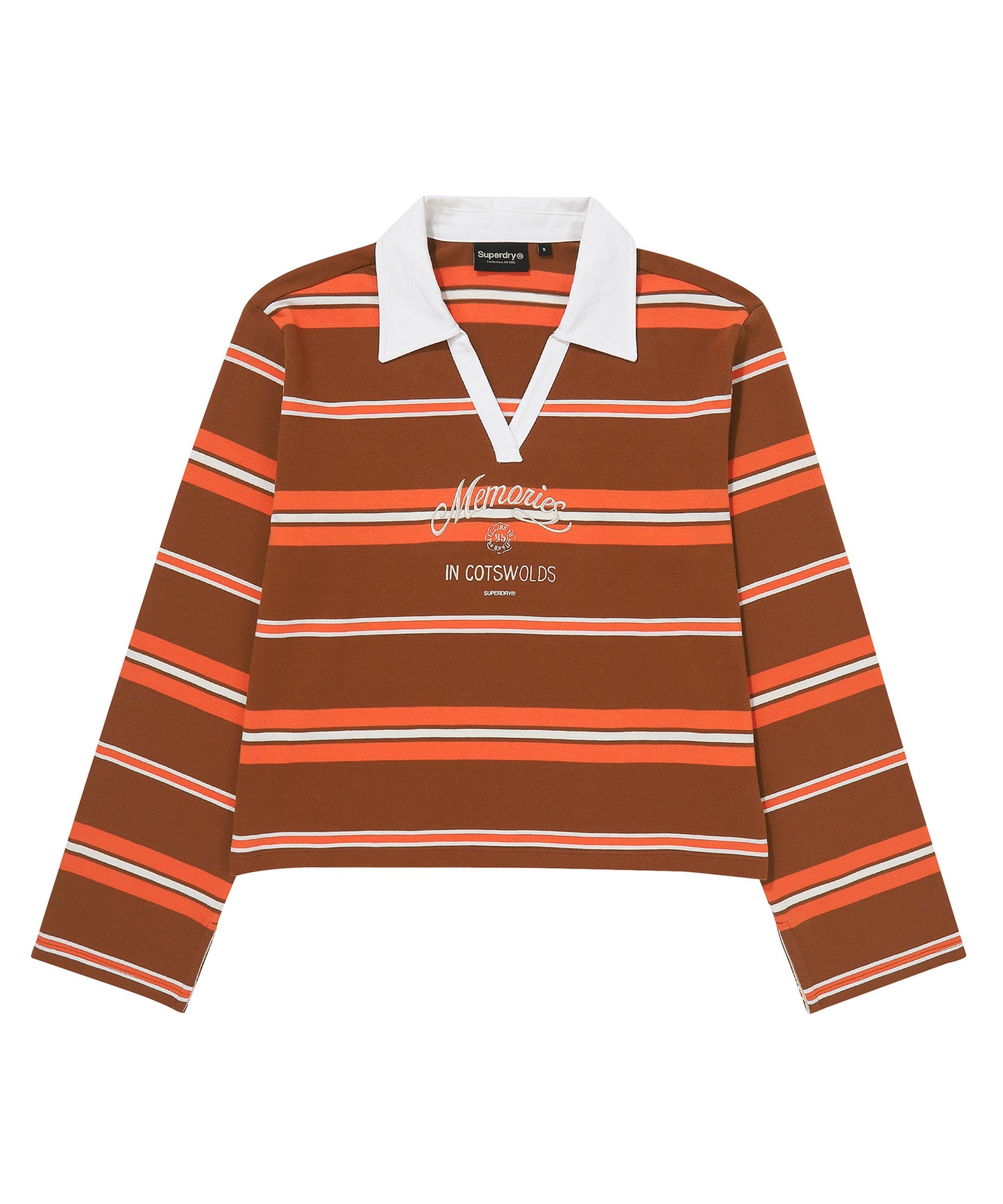 W Stripe Collar Long Sleeve