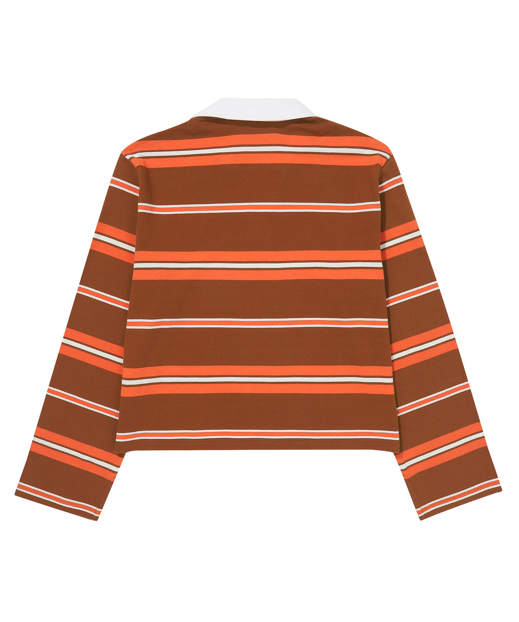 W Stripe Collar Long Sleeve