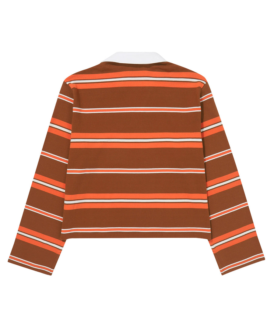 W Stripe Collar Long Sleeve