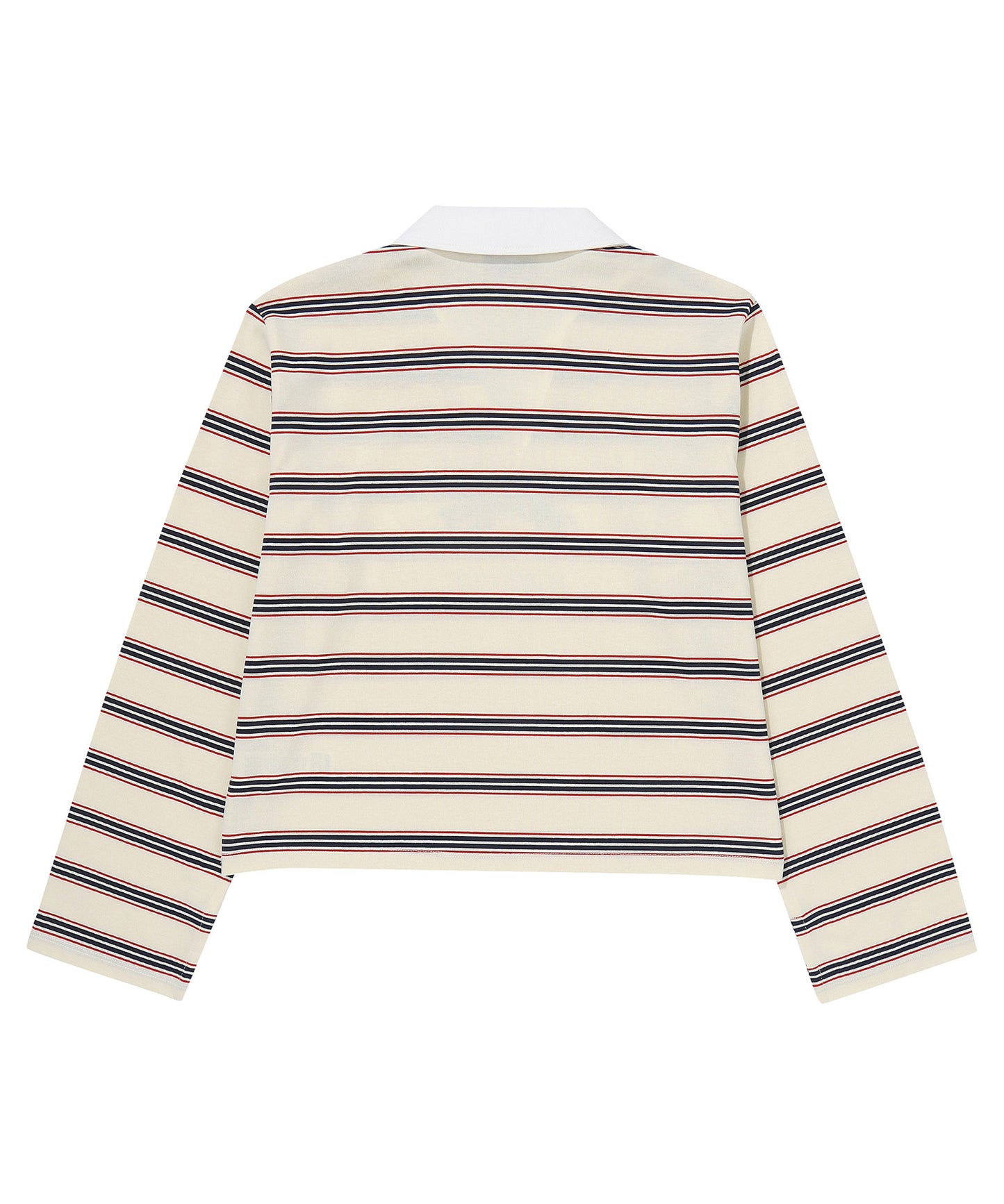 W Stripe Collar Long Sleeve