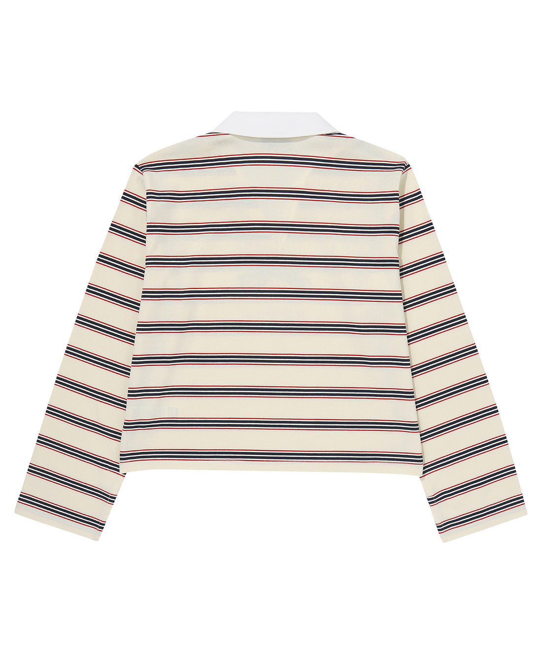 W Stripe Collar Long Sleeve