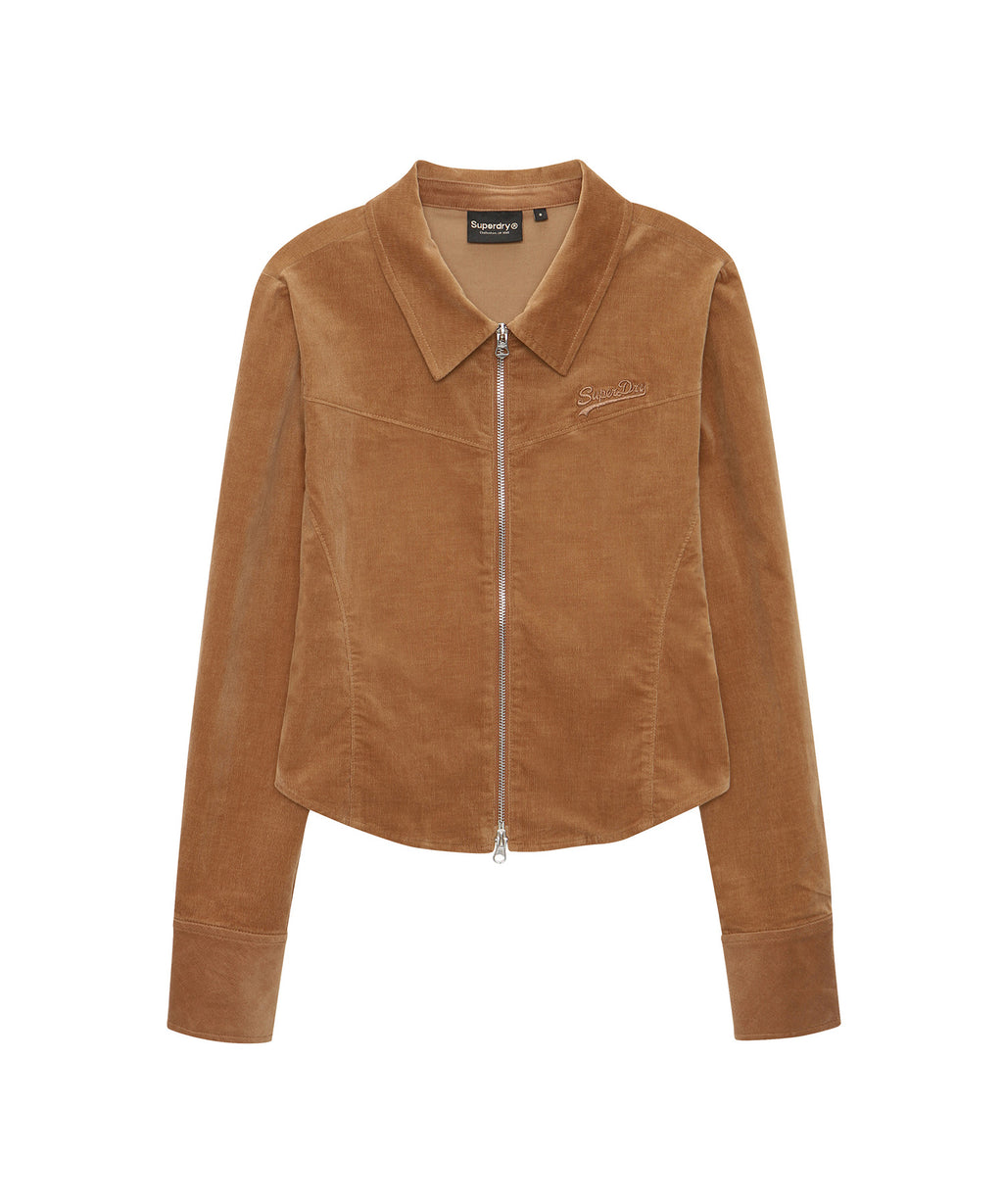 W Corduroy Zip-Up Shirt