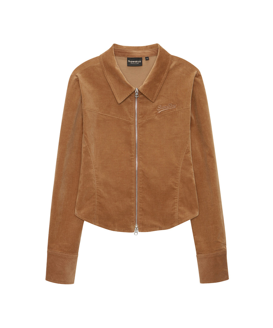 W Corduroy Zip-Up Shirt