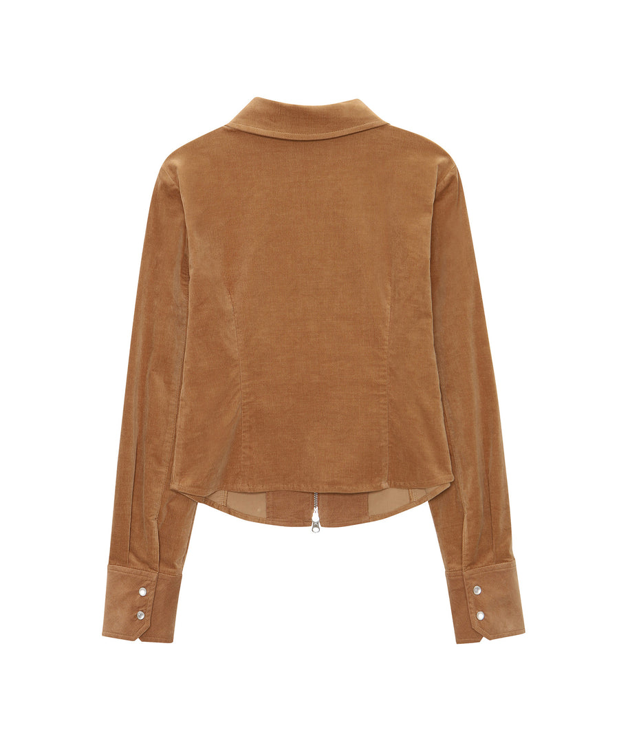 W Corduroy Zip-Up Shirt