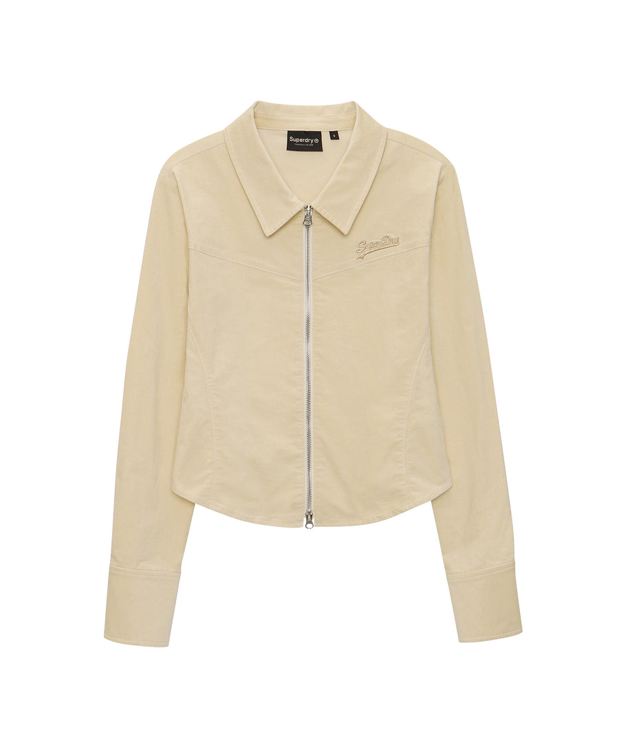 W Corduroy Zip-Up Shirt