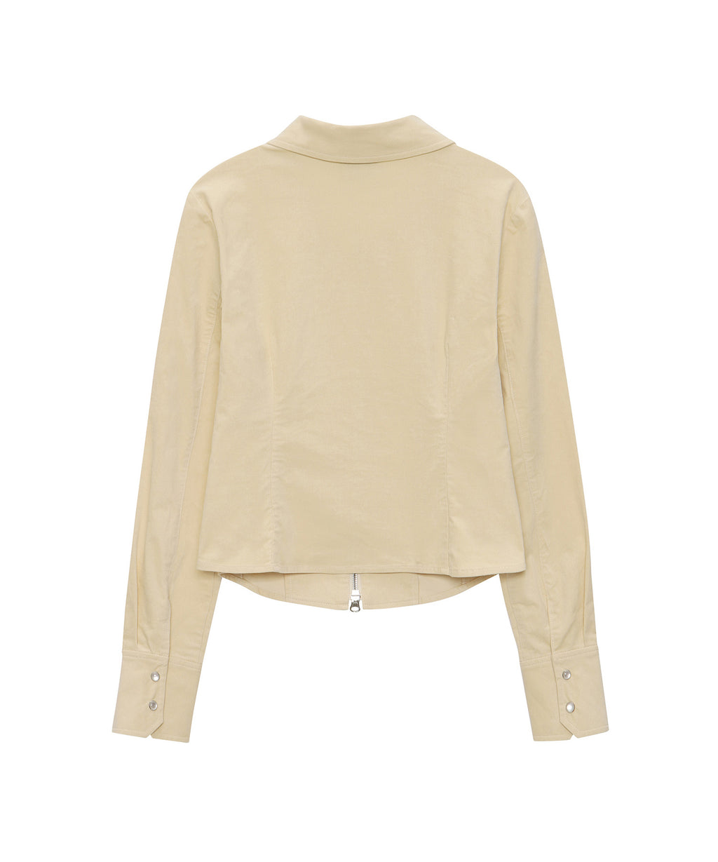 W Corduroy Zip-Up Shirt