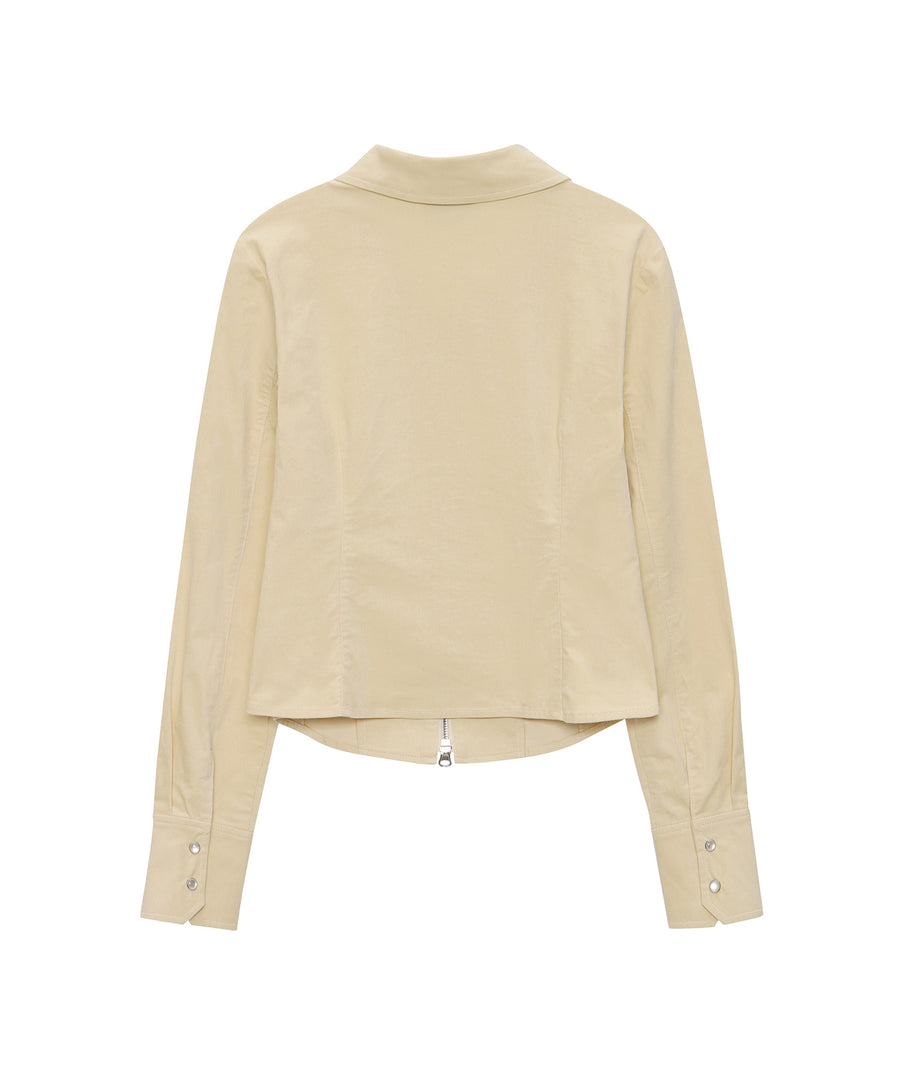 W Corduroy Zip-Up Shirt
