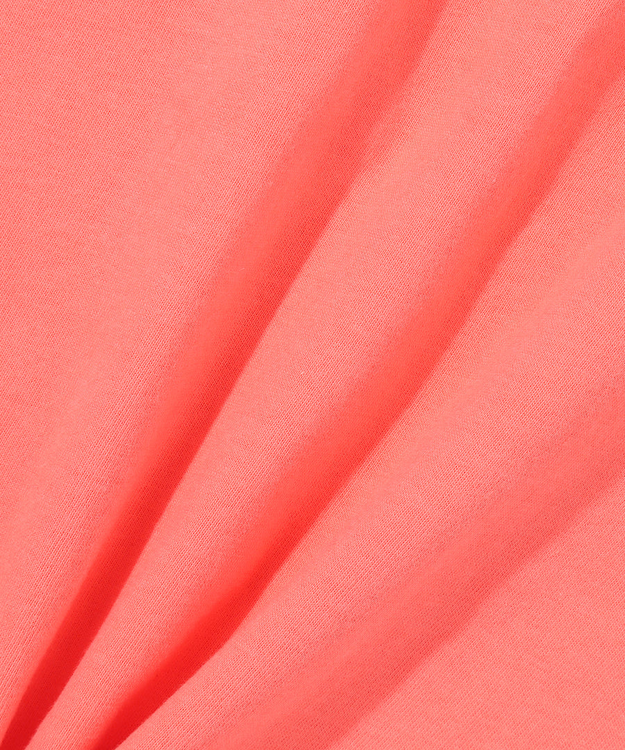 W Vintage Logo Crop T-Shirt - Coral