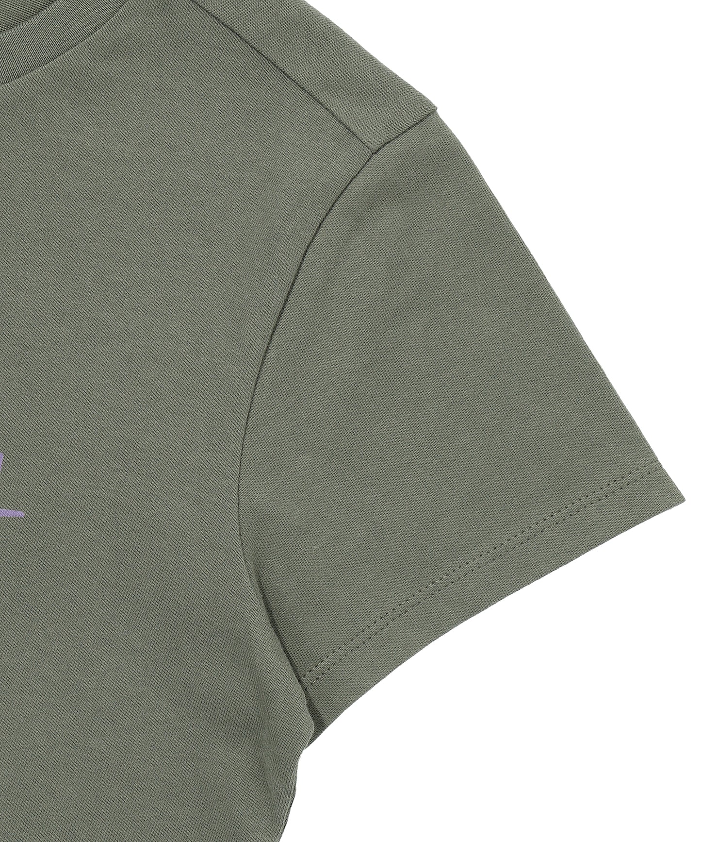 W Vintage Art Crop T-Shirt - Khaki