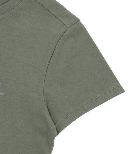 W Vintage Art Crop T-Shirt - Khaki