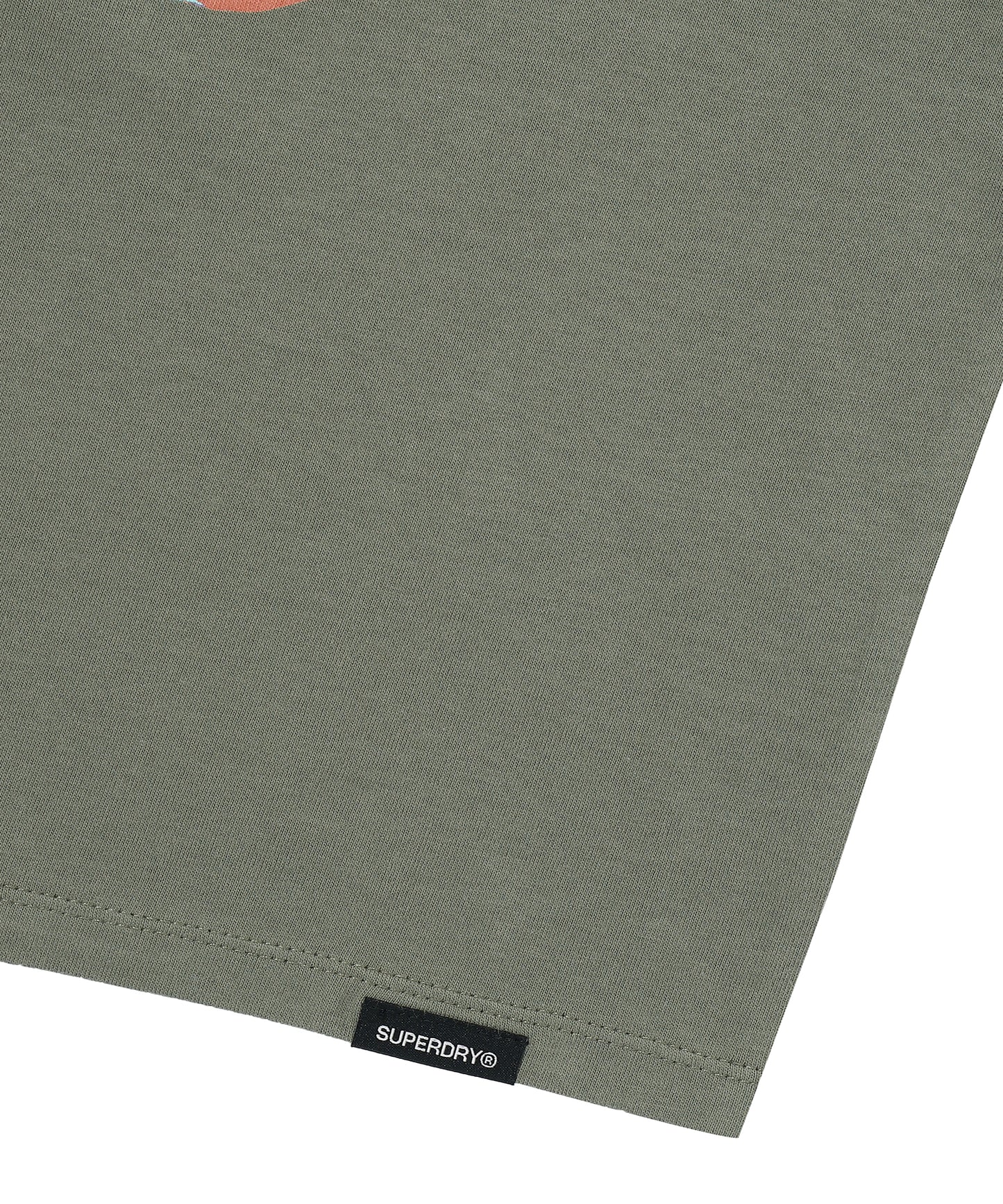 W Vintage Art Crop T-Shirt - Khaki
