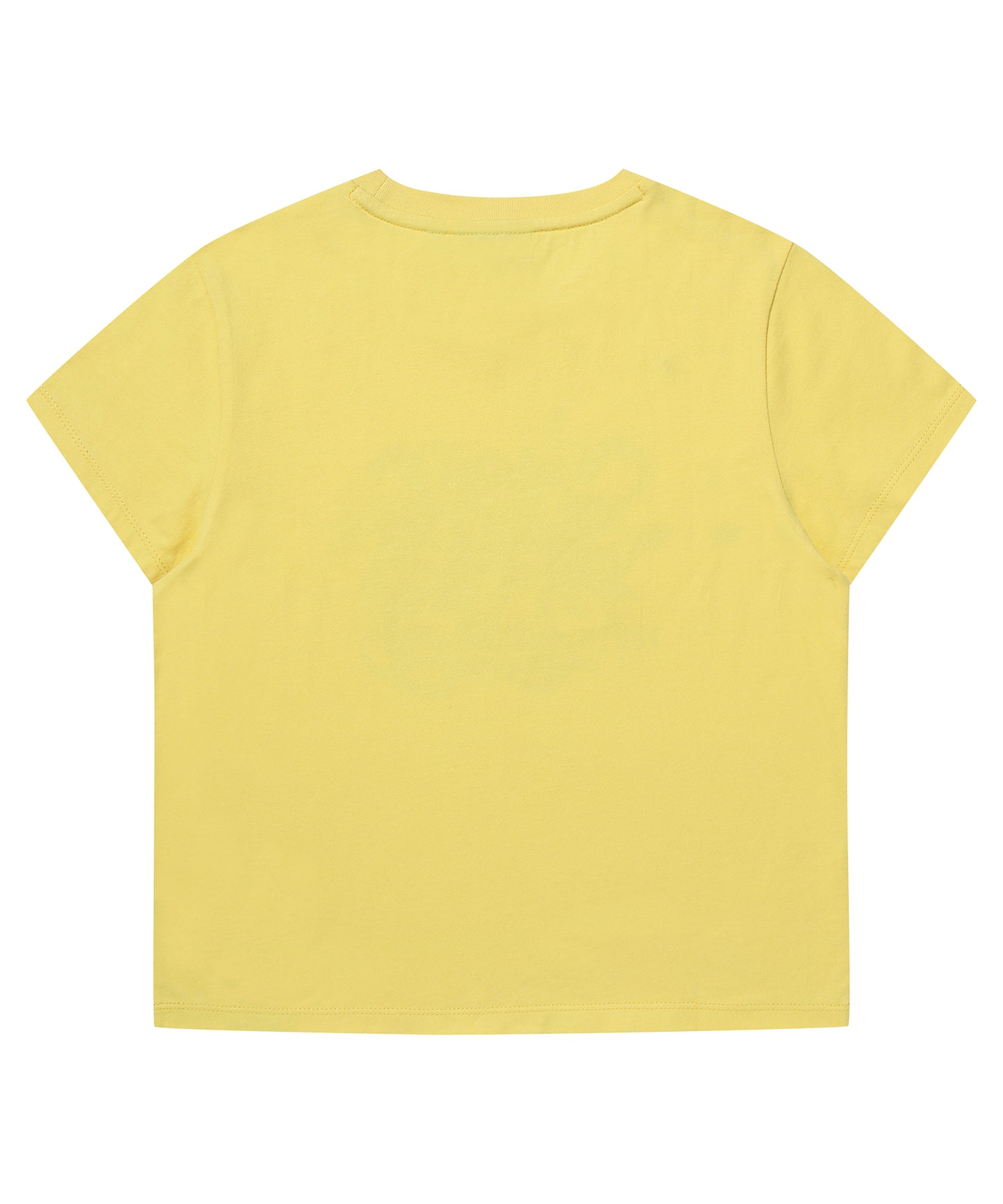 W Vintage Art Crop T-Shirt - Yellow