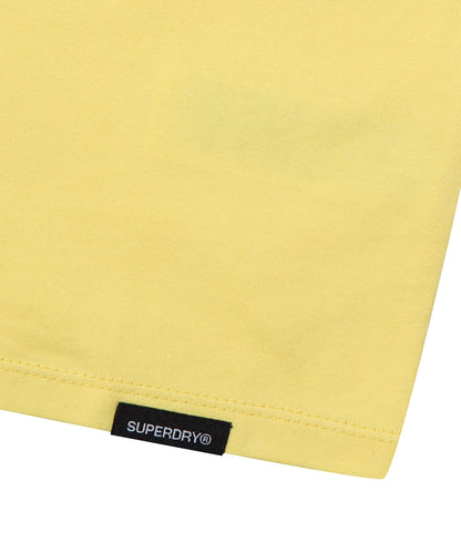 W Vintage Art Crop T-Shirt - Yellow
