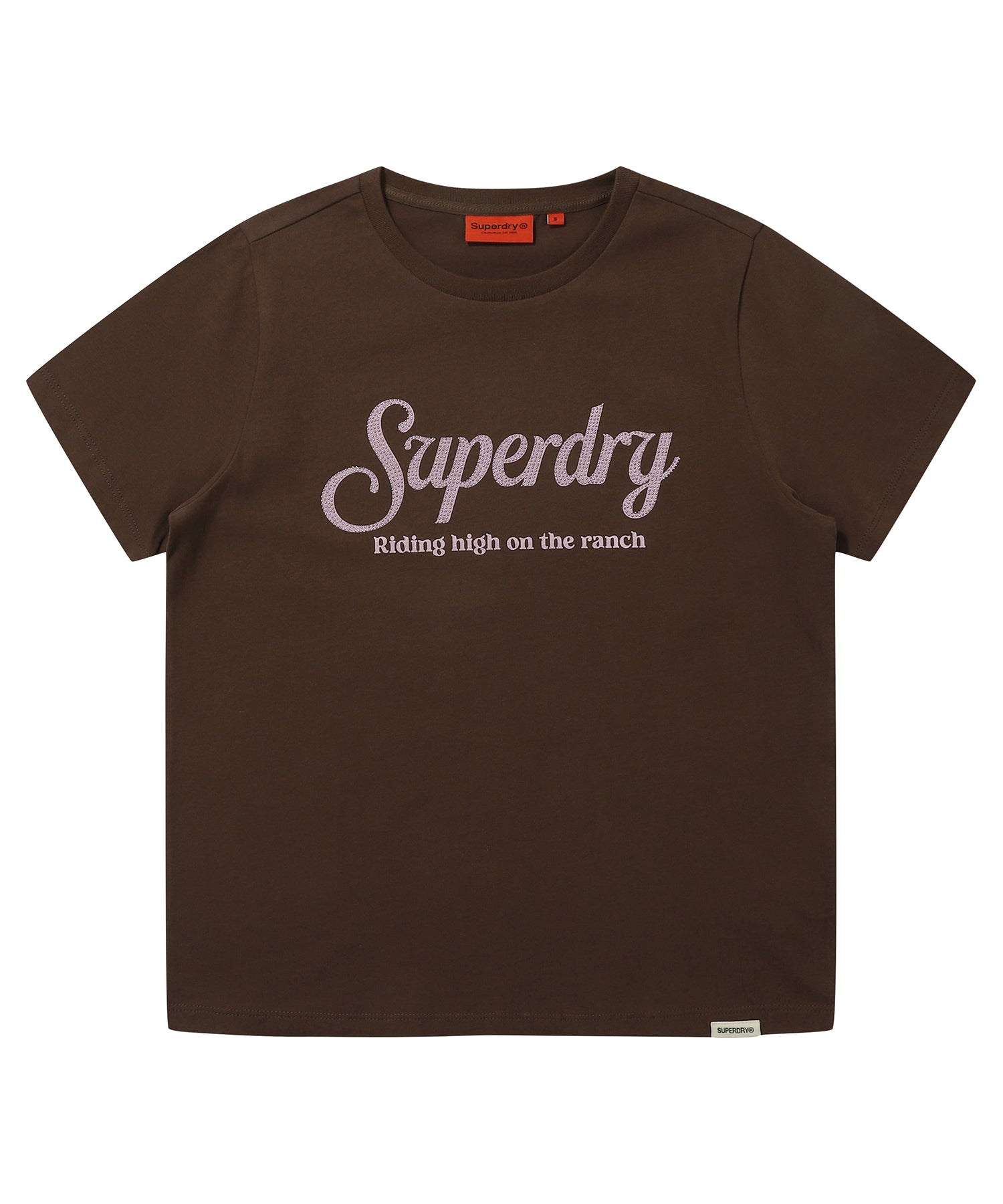 W Hotfix Logo T-Shirt - Brown