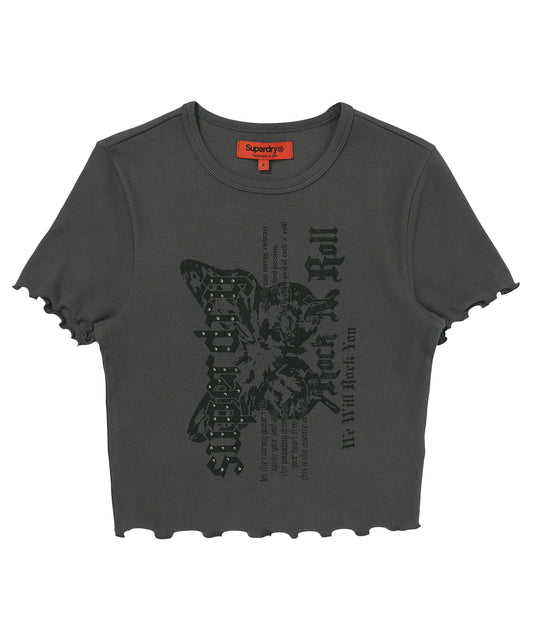 W Butterfly Rib T-Shirt