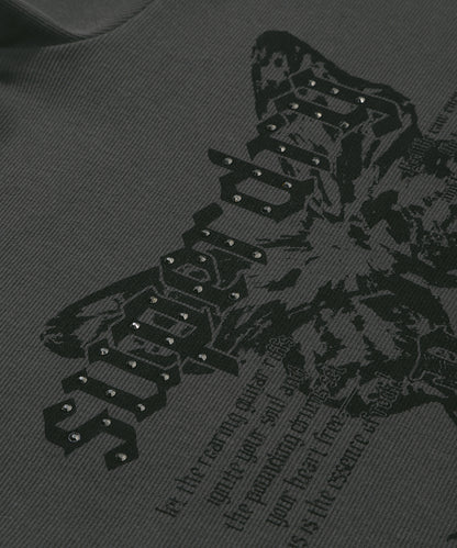 W Butterfly Rib T-Shirt