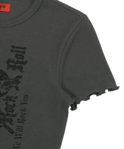 W Butterfly Rib T-Shirt