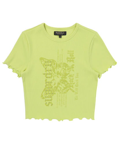 W Butterfly Rib T-Shirt
