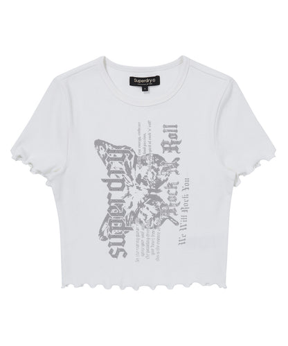 W Butterfly Rib T-Shirt