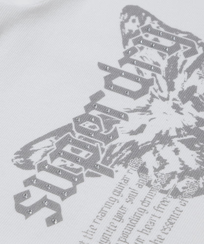 W Butterfly Rib T-Shirt