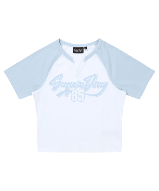 W Cap Sleeve T-Shirt - Grey/Blue