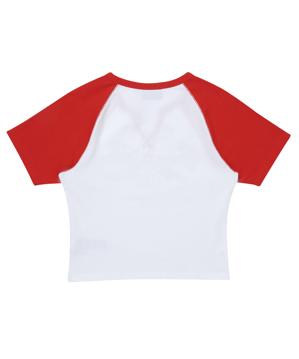 W Cap Sleeve T-Shirt - Red