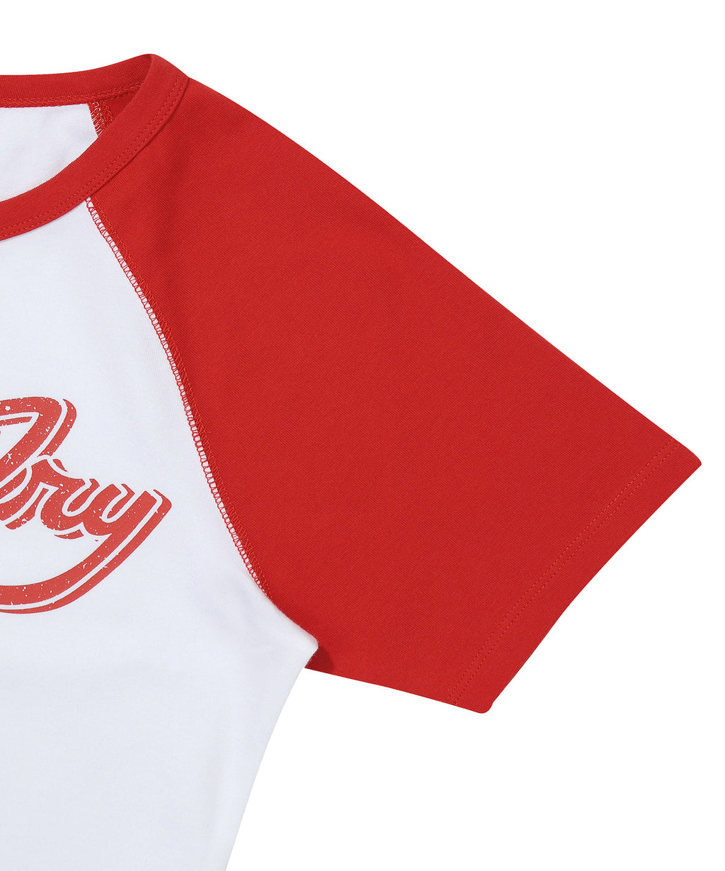W Cap Sleeve T-Shirt - Red