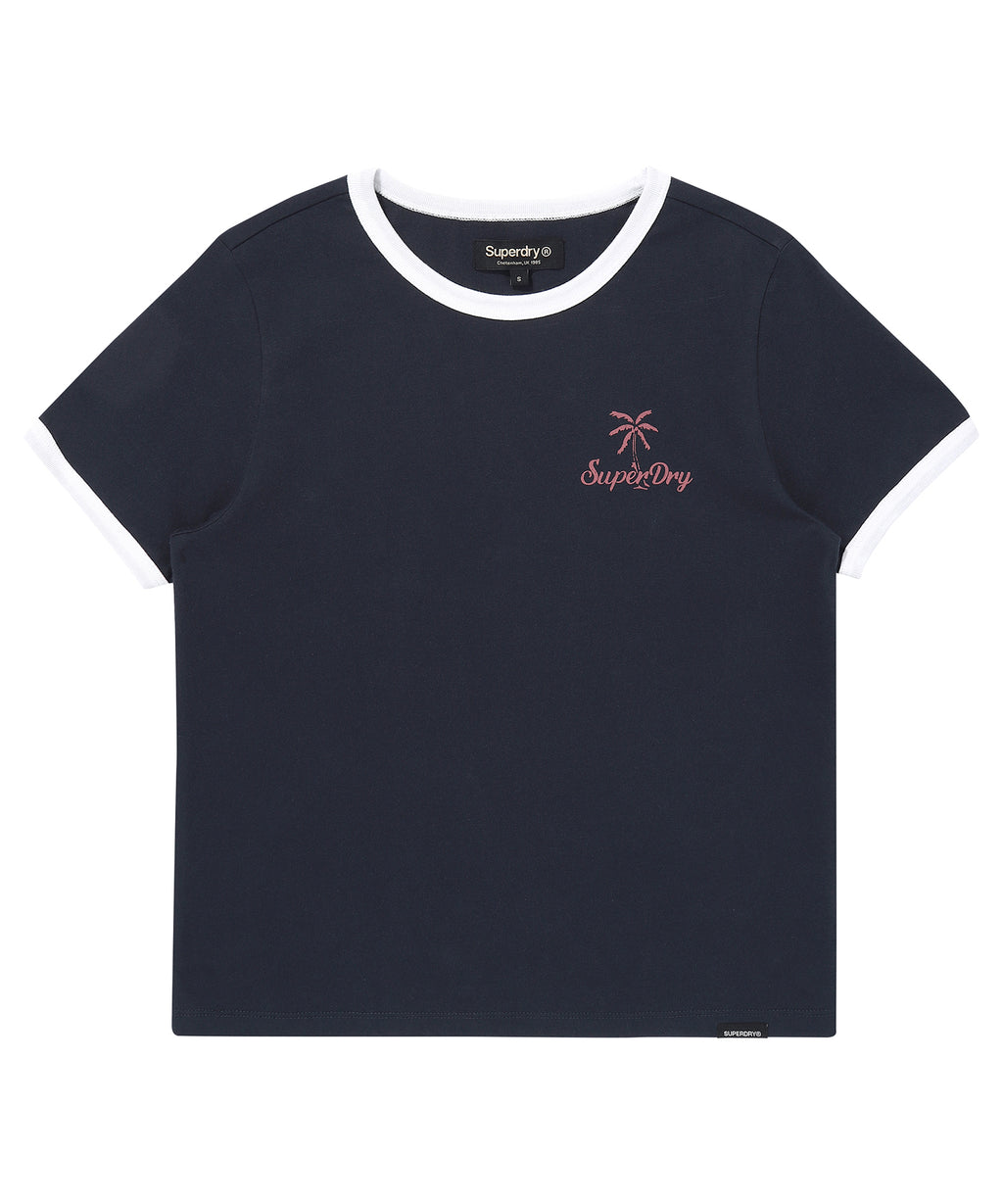 W Summer Ringer T-Shirt - D/Navy