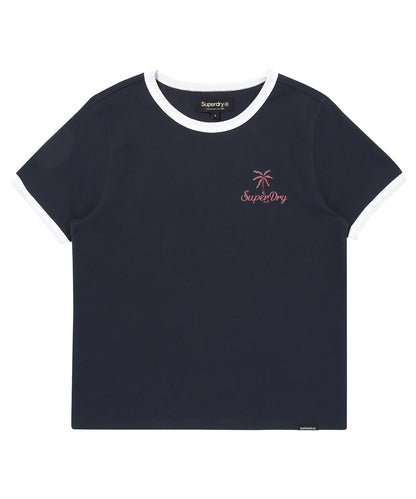 W Summer Ringer T-Shirt - D/Navy