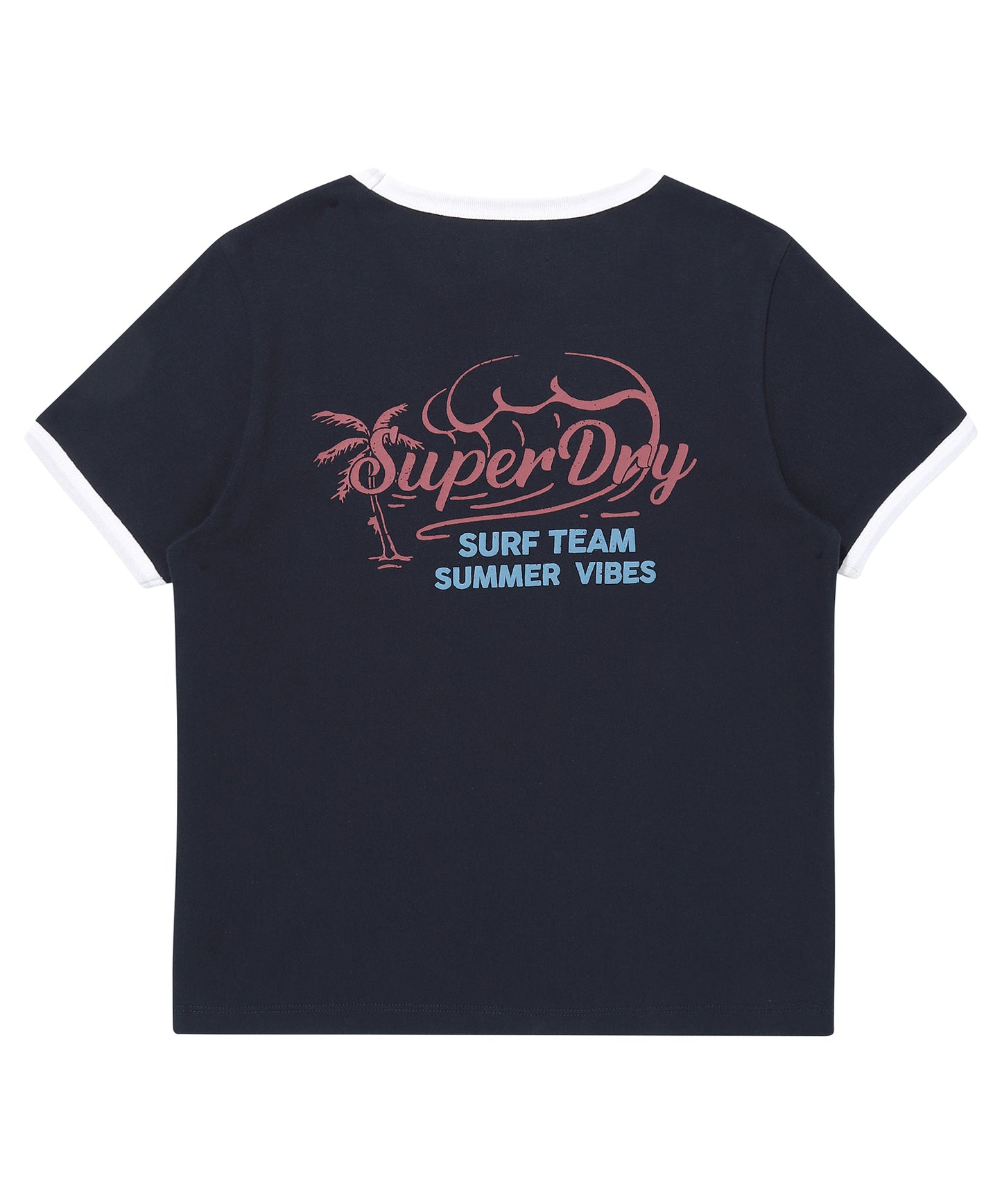 W Summer Ringer T-Shirt - D/Navy