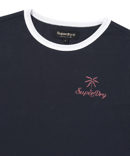 W Summer Ringer T-Shirt - D/Navy