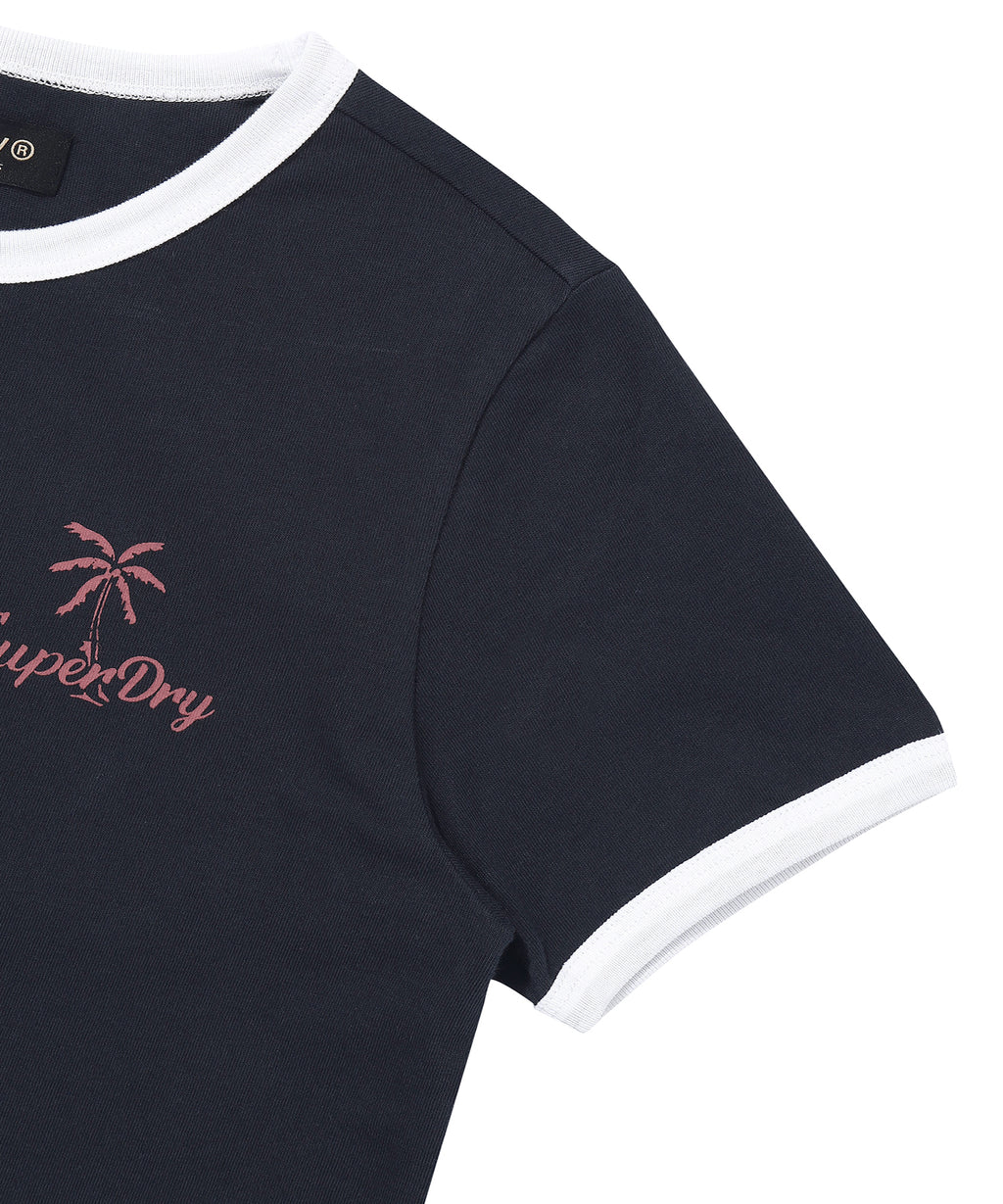 W Summer Ringer T-Shirt - D/Navy