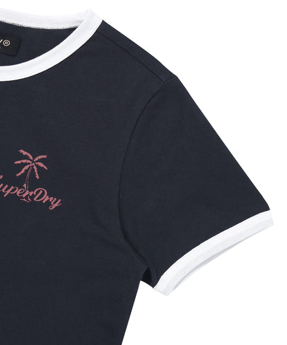 W Summer Ringer T-Shirt - D/Navy
