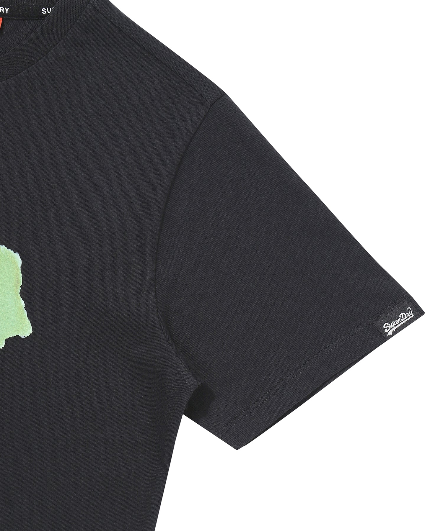 W Watercolor Graphic T-Shirt - Black