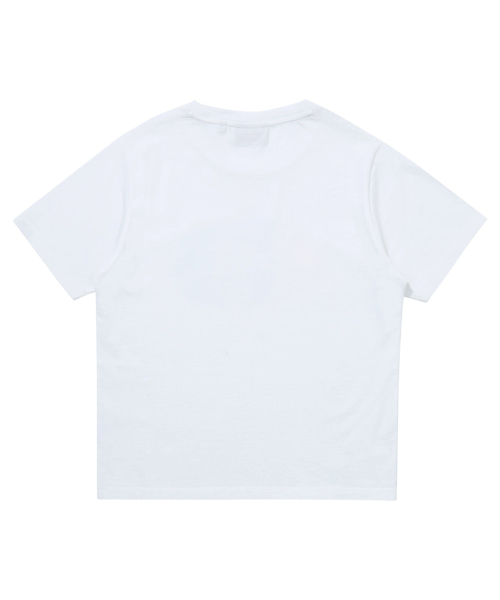 W Watercolor Graphic T-Shirt - White
