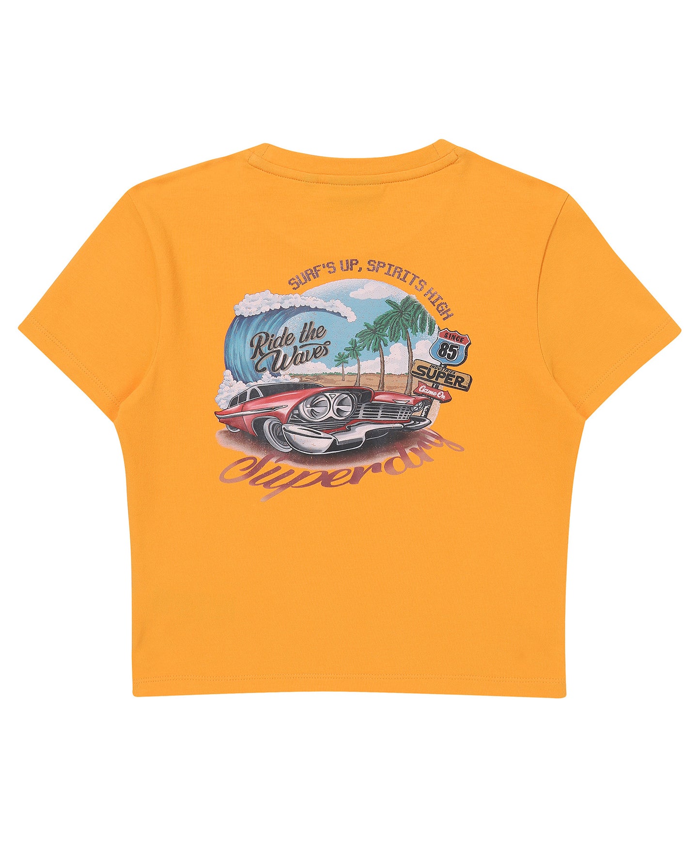 W Beach Car Crop T-Shirt